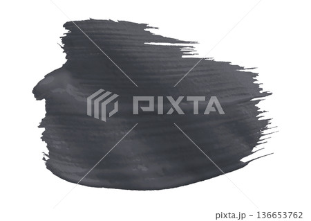 dark gray brush isolated on transparent background dark gray brush watercolor 136653762