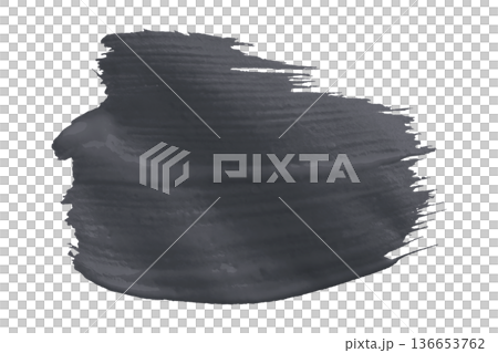 dark gray brush isolated on transparent background dark gray brush watercolor 136653762
