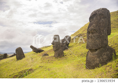 Statues on Easter Island 136653934