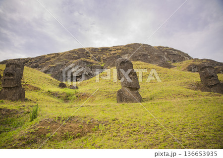 Statues on Easter Island 136653935