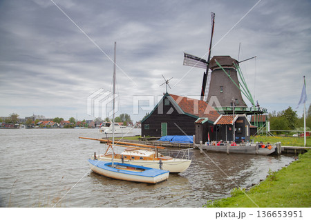 Dutch village of Zaandam. 136653951