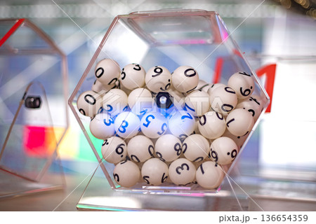lottery ball machine 136654359