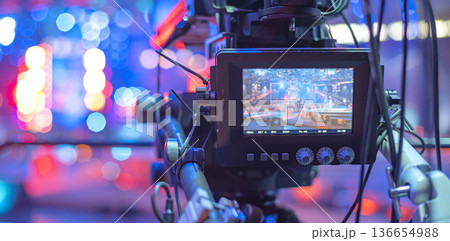 TV camera at the concert 136654988