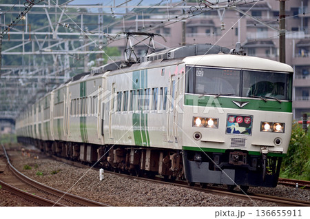 東海道本線　真鶴　JR東日本　185系　C2編成（大宮）　踊り子 136655911