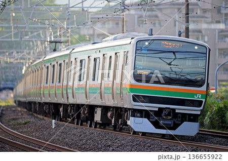 東海道本線　真鶴　JR東日本　E231系1000番台　U57編成（小山） 136655922