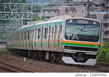 東海道本線　真鶴　JR東日本　E231系1000番台　S-14編成（国府津） 136655930