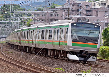 東海道本線　真鶴　JR東日本　E233系3000番台　U225編成（小山） 136655949