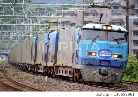 東海道本線　真鶴　JR貨物　M250系　Mc250-3（大井）　スーパーレールカーゴ　SRC 136655961