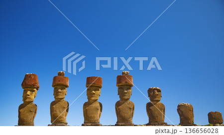 Statues on Easter Island 136656028