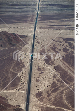 The Pan-American Highway through the desert and mountains 136656044