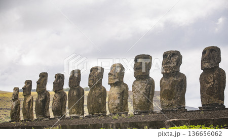 Statues on Easter Island Statues on Easter Island 136656062
