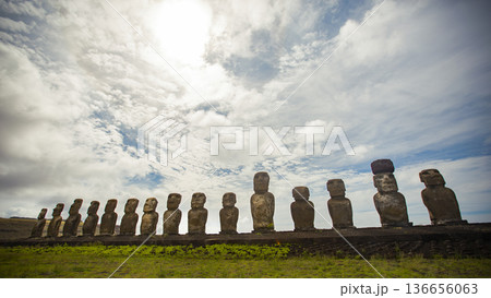 Statues on Easter Island Statues on Easter Island 136656063