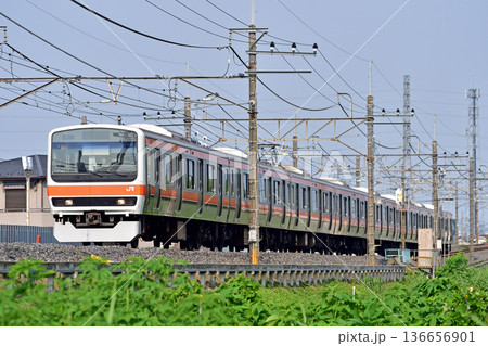 武蔵野線　東川口－東浦和　JR東日本　209系500番台　M84編成（幕張） 136656901