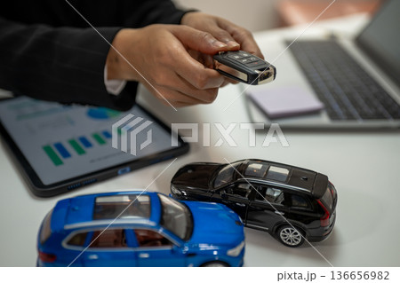 Automotive Business, Car Sale or Lease Concept. Automotive Business, Car Sale or Lease Concept. 136656982