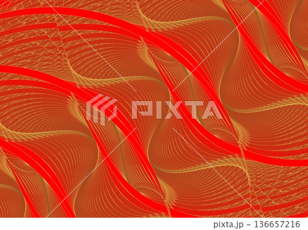 壁に描かれた金波の紋様② 136657216