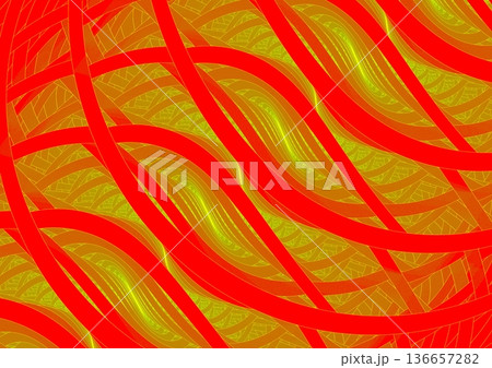 壁に描かれた金波の紋様② 136657282