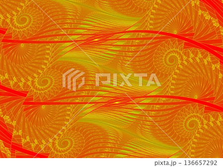 壁に描かれた金波の紋様② 136657292