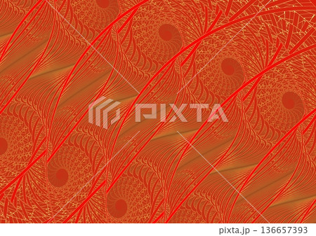 壁に描かれた金波の紋様② 壁に描かれた金波の紋様② 136657393