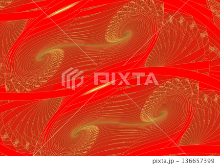 壁に描かれた金波の紋様② 壁に描かれた金波の紋様② 136657399