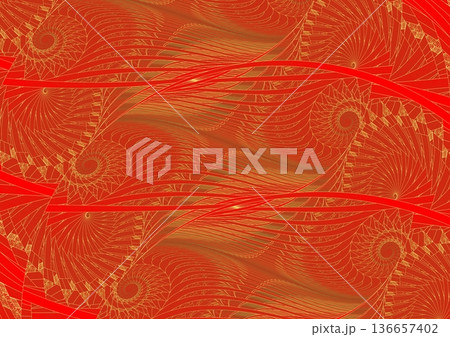 壁に描かれた金波の紋様② 壁に描かれた金波の紋様② 136657402
