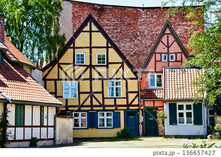 istoric architecture of the Port city Stralsund located on the island of Rugen in Germany istoric architecture of the Port city Stralsund located on the island of Rugen in Germany 136657427