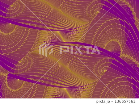 壁に描かれた金波の紋様② 136657563