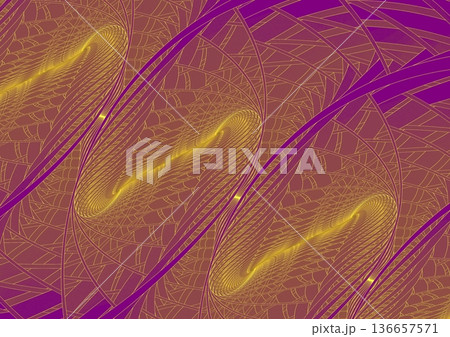 壁に描かれた金波の紋様② 136657571