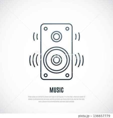 Large subwoofer speaker icon. 136657779