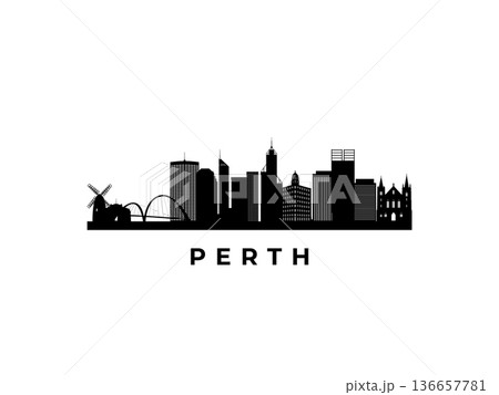 Vector Perth skyline. Vector Perth skyline. 136657781