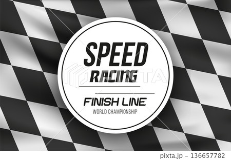 Dynamic design featuring checkered flag pattern Dynamic design featuring checkered flag pattern 136657782