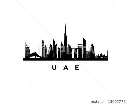 Vector United Arab Emirates skyline.  136657784