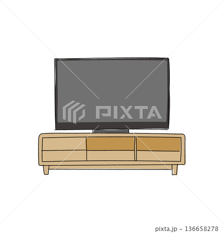テレビとテレビ台 136658278