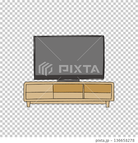 テレビとテレビ台 136658278