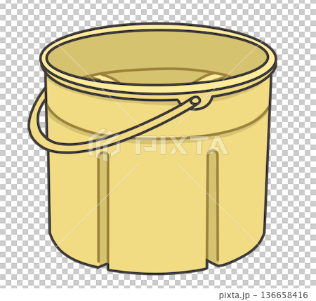 黄色い筆洗のイラスト 黄色い筆洗のイラスト 136658416