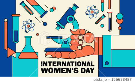 International Women's Day Science Illustration International Women's Day Science Illustration 136658487