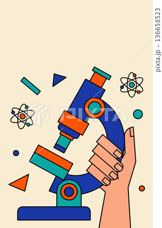 Stylized Microscope Illustrationのイラスト素材 [136658523] - PIXTA