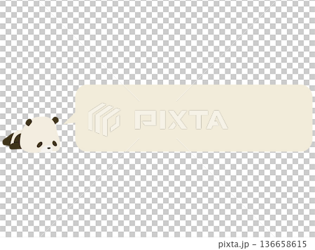 熊貓趴著睡覺。 （附對話框） 136658615