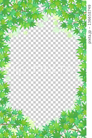 Green maple frame 5_vertical 136658749