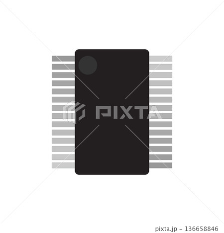 Computer chip icon 136658846
