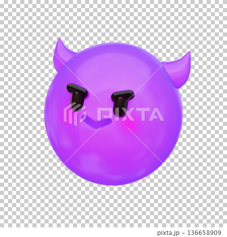 3D Emoji Facial Emotion Icon Set | Joy, Anger, Sadness, and Reactions - Smiling Devil Face 3D Emoji Facial Emotion Icon Set | Joy, Anger, Sadness, and Reactions - Smiling Devil Face 136658909