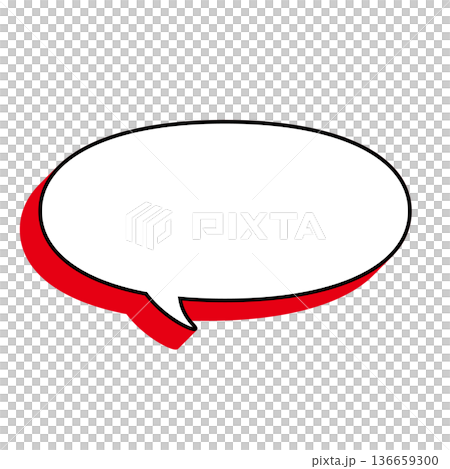 一個簡單的水平橢圓形對話框 136659300