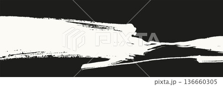 Abstract Black and White Ink Brush Strokes 136660305
