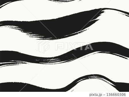 Abstract Black Brush Stroke Wave Pattern Banner Abstract Black Brush Stroke Wave Pattern Banner 136660306