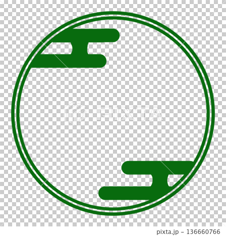 Green haze pattern round frame 136660766