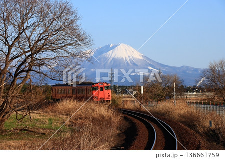 大山と境線 大山と境線 136661759