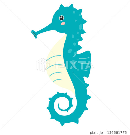 cartoon seahorse vector cartoon seahorse vector 136661776