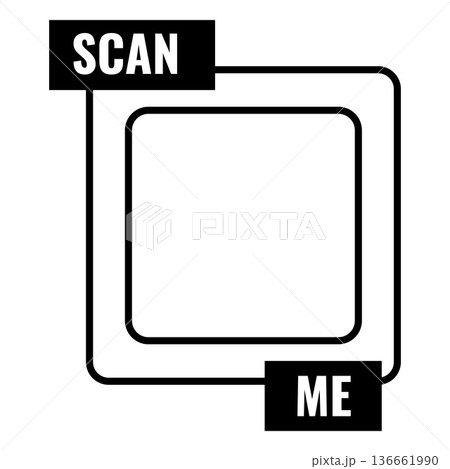 Scan me placeholder black square frame, place...のイラスト素材 [136661990] - PIXTA