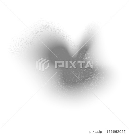 Gray spray paint spot blurred gradient noise gradation, abstract grainy blob shape monochrome vector design element Gray spray paint spot blurred gradient noise gradation, abstract grainy blob shape monochrome vector design element 136662025