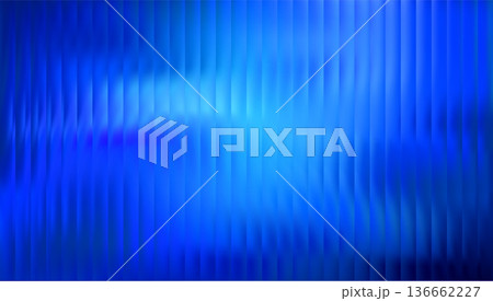 Ribbed glass with 3D texture effect, abstract blue gradient fluted panel vector background, vertical striped ripple blur Ribbed glass with 3D texture effect, abstract blue gradient fluted panel vector background, vertical striped ripple blur 136662227