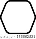 シンプルな丸い多角形アイコン 136662821